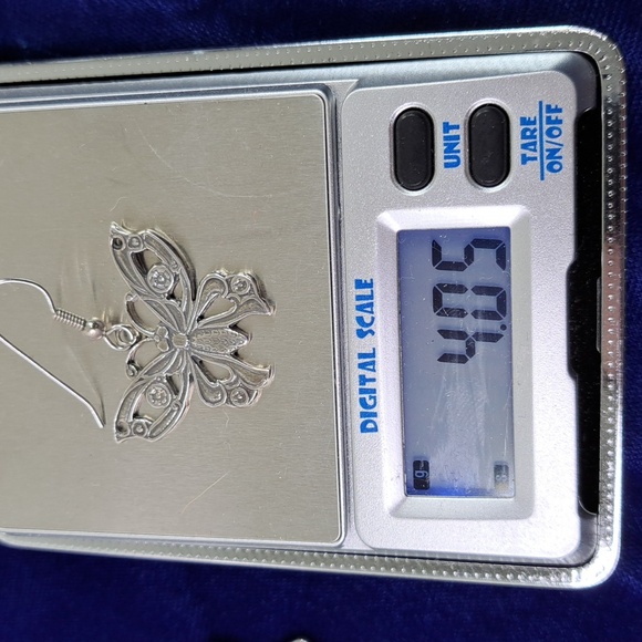 Butterfly 🦋 Sterling Silver Dangle Hook Style Earrings - Picture 8 of 15